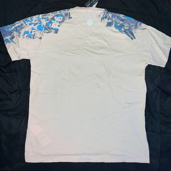 NEW STONE ISLAND Big Print Pink Paint Tee T-Shirt size XL